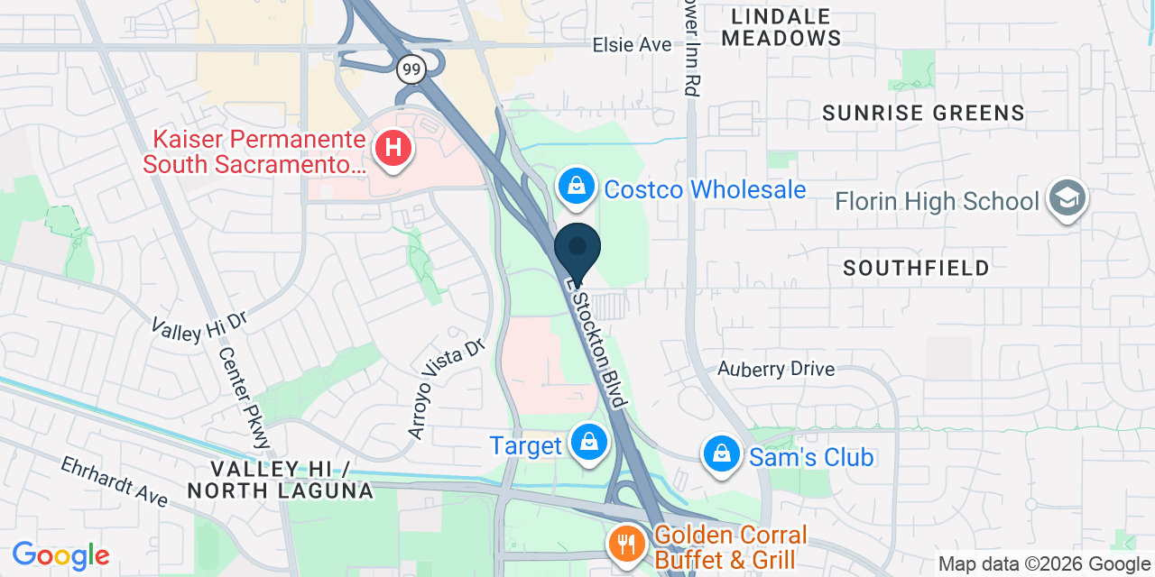 Map showing Florin, Sacramento County, CA