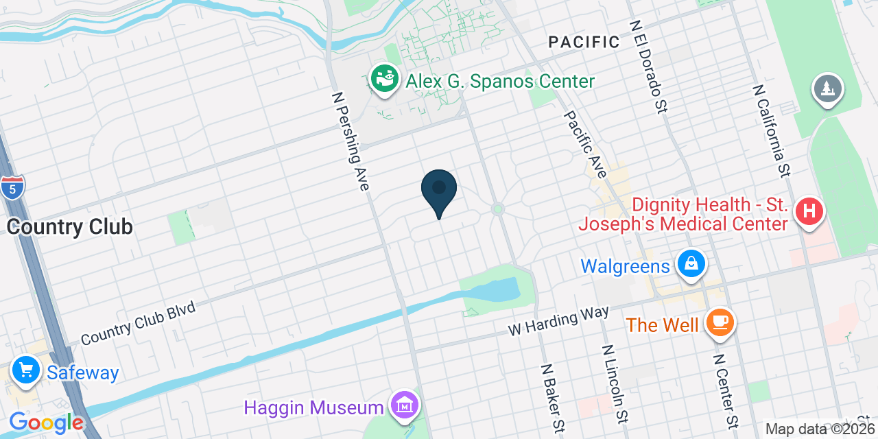 Map showing Stockton, San Joaquin County, CA