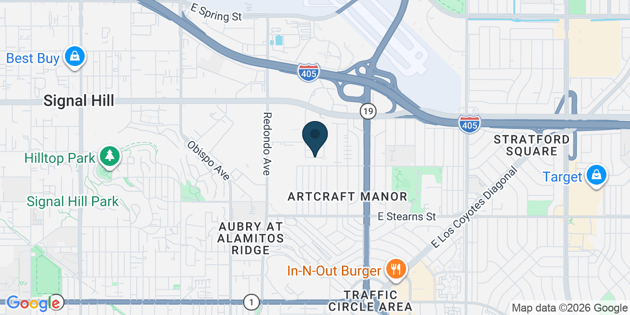 Map showing Long Beach, Los Angeles County, CA