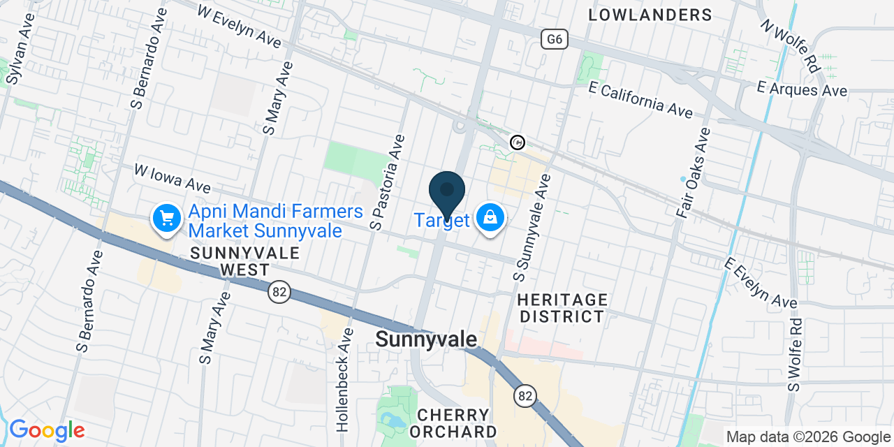 Map showing Sunnyvale, Santa Clara County, CA