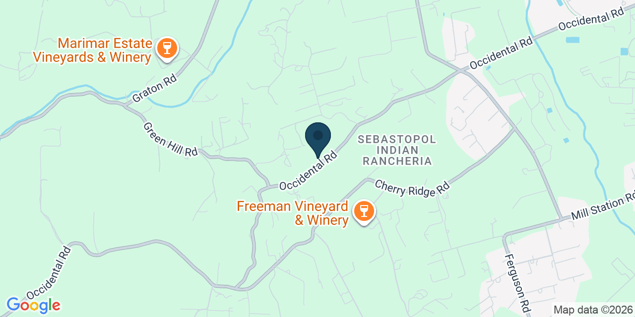 Map showing Sebastopol, Sonoma County, CA