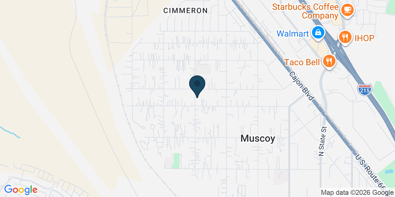 Map showing Muscoy, San Bernardino County, CA