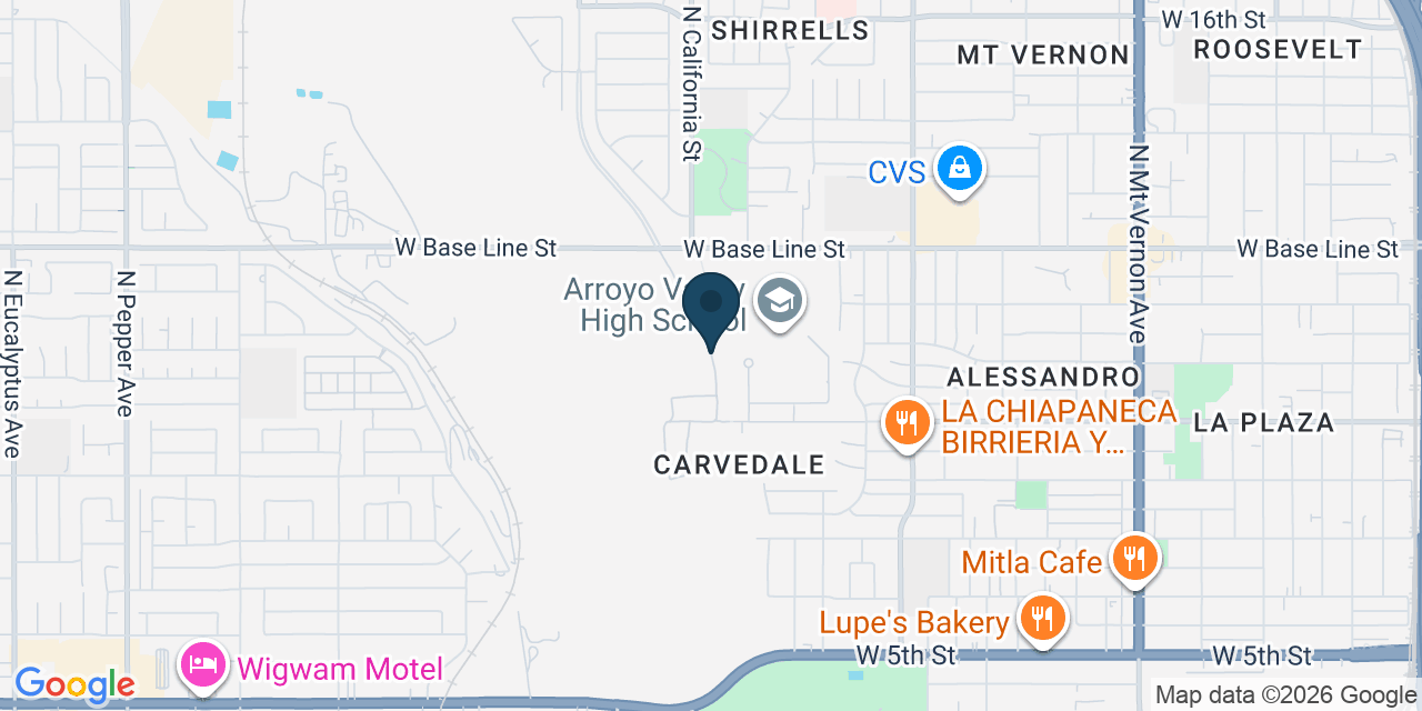 Map showing San Bernardino, San Bernardino County, CA