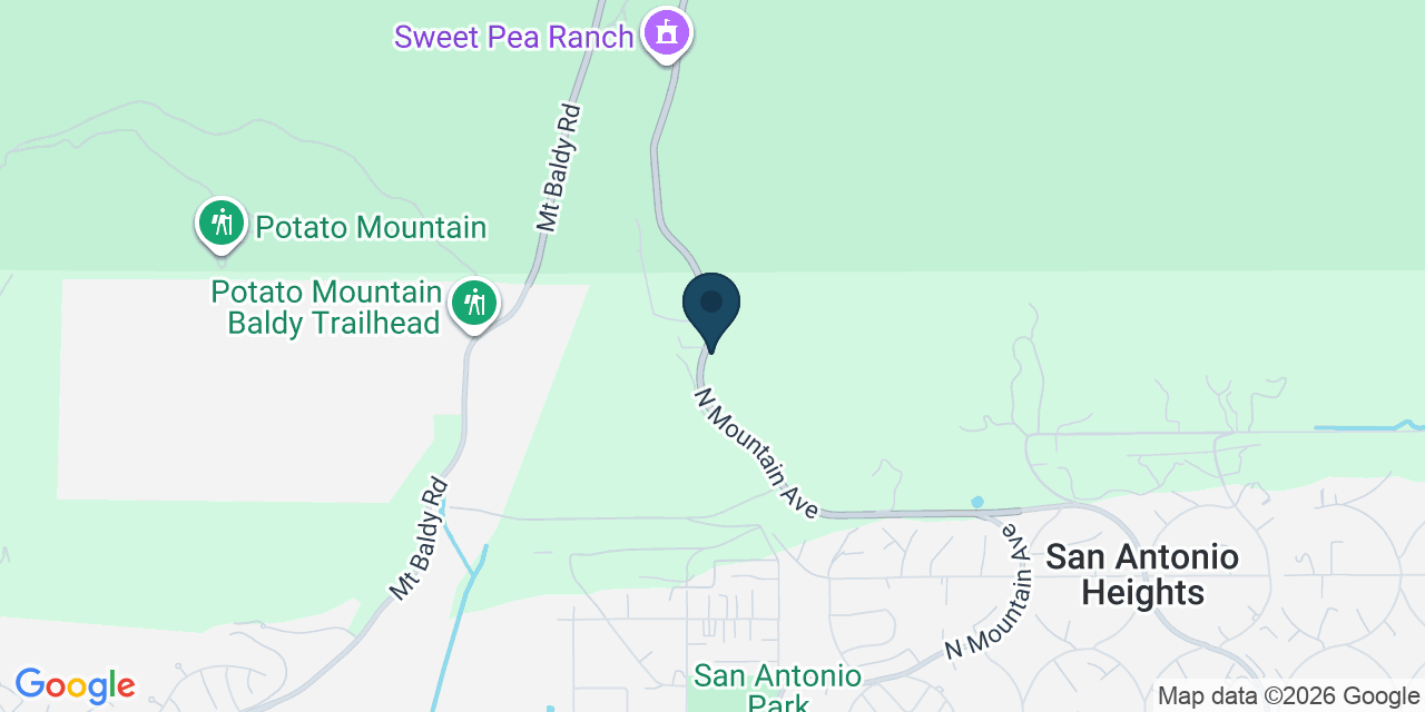 Map showing Upland, San Bernardino County, CA