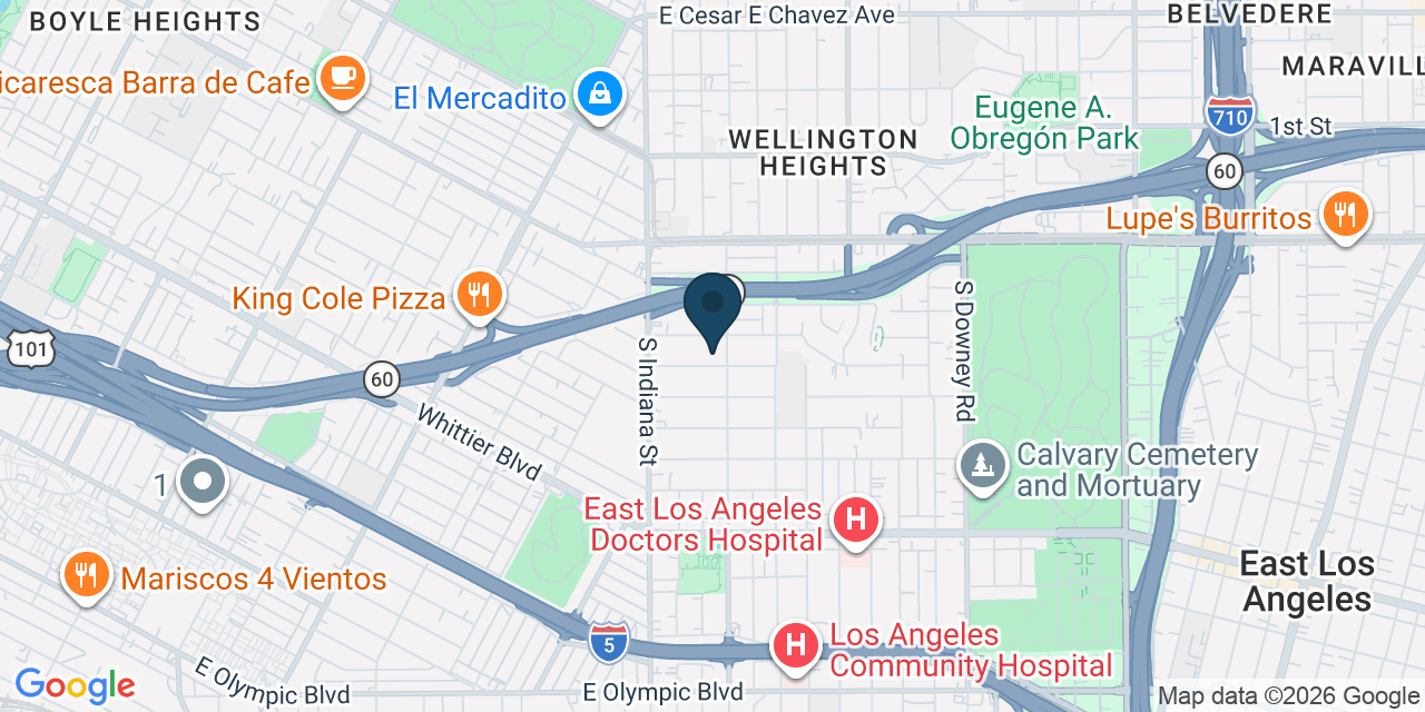 Map showing Los Angeles, Los Angeles County, CA