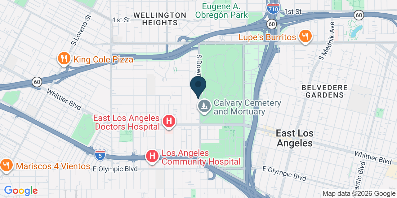 Map showing Los Angeles, Los Angeles County, CA
