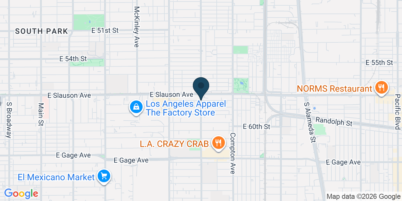 Map showing Florence-Graham, Los Angeles County, CA