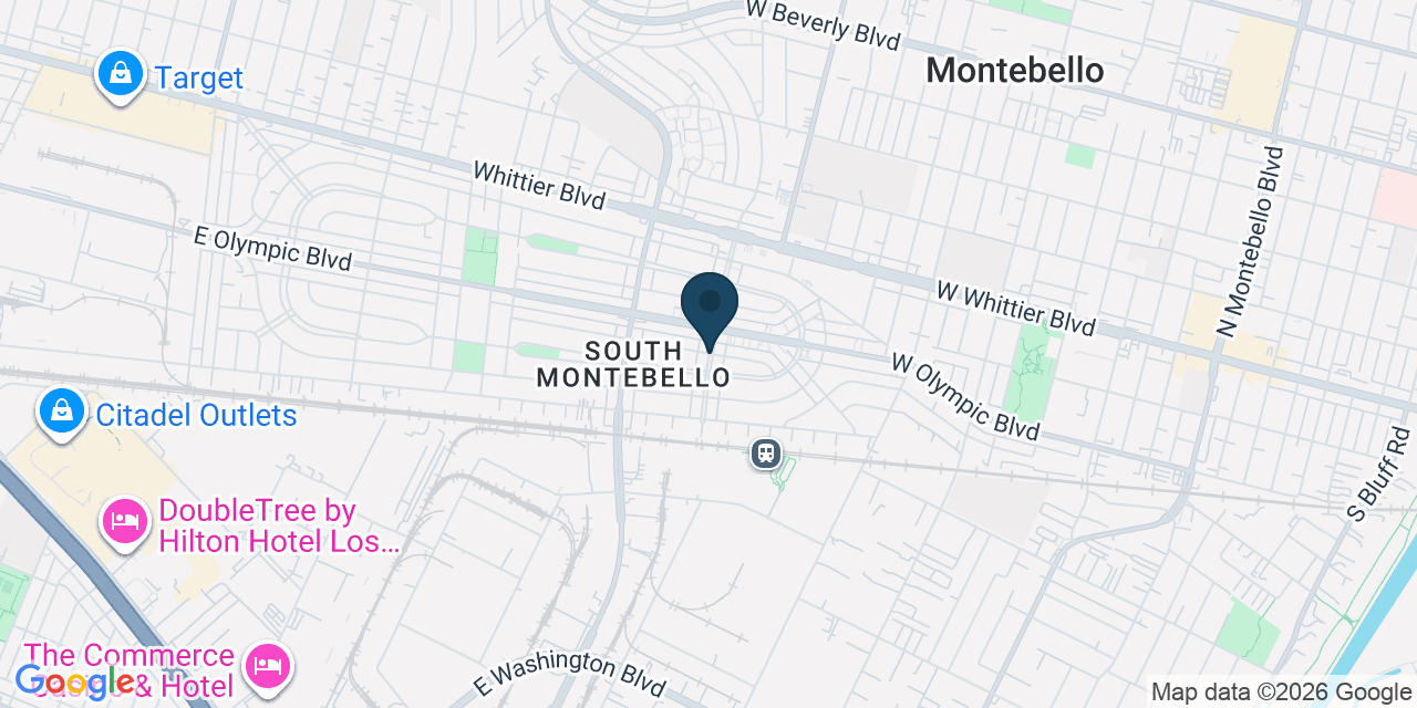 Map showing East Los Angeles, Los Angeles County, CA
