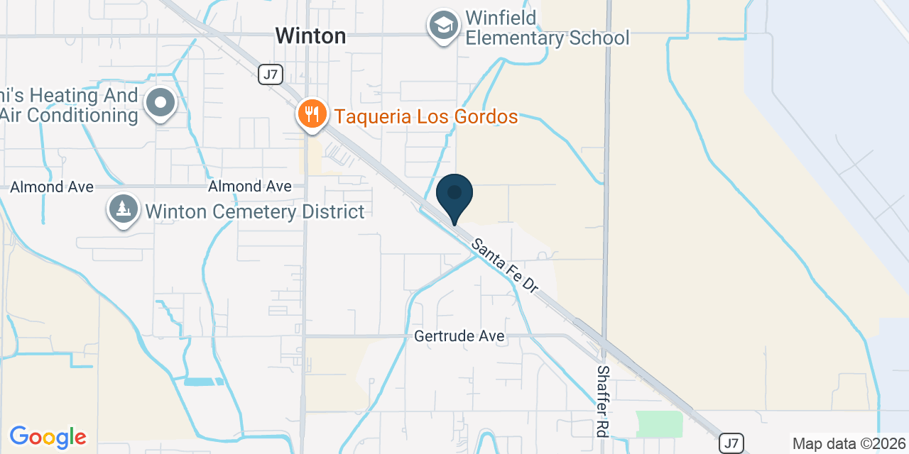 Map showing Winton, Merced County, CA
