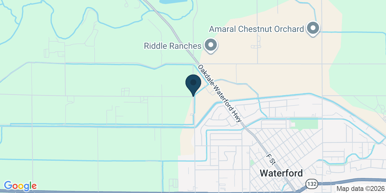 Map showing Stanislaus County, CA