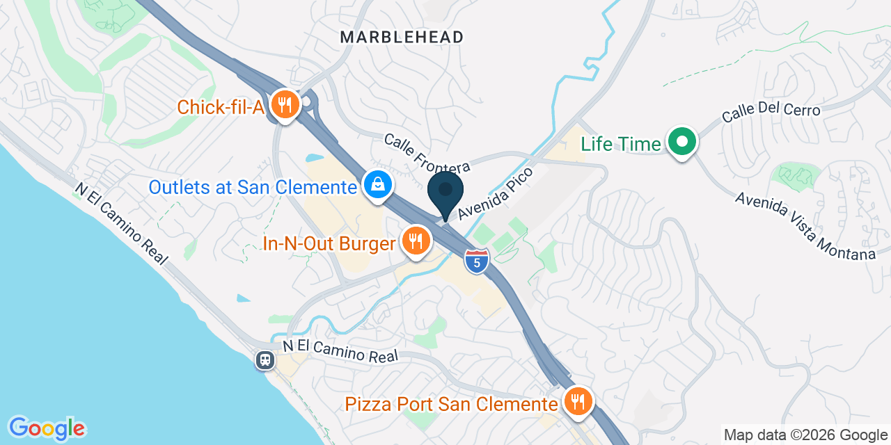 Map showing San Clemente, Orange County, CA