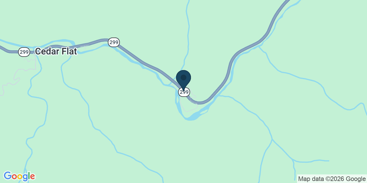 Map showing Burnt Ranch, Trinity County, CA