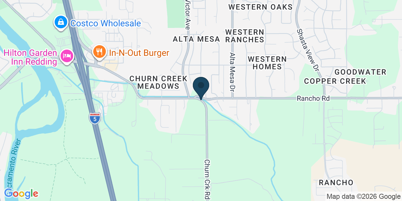 Map showing Shasta County, CA