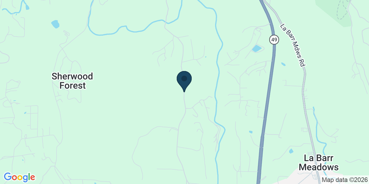 Map showing Nevada County, CA