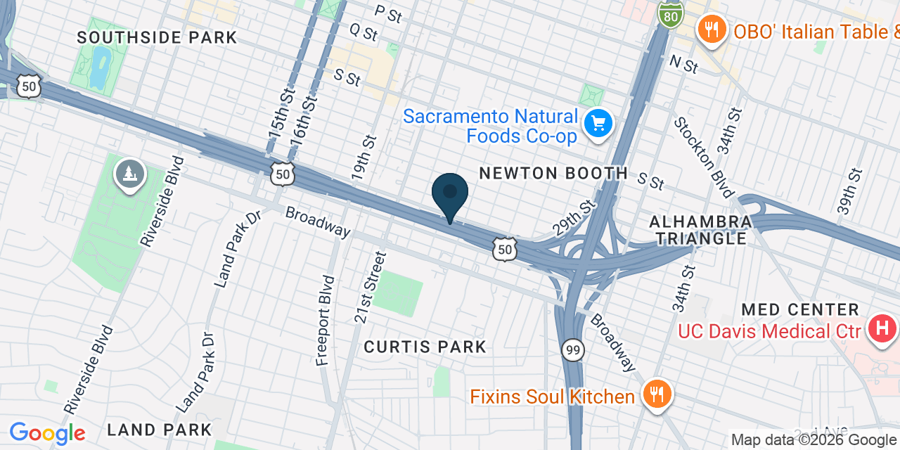 Map showing Sacramento, Sacramento County, CA