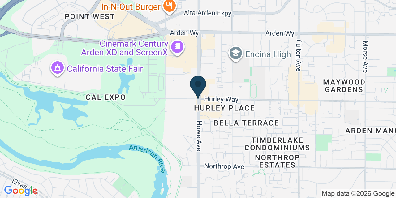 Map showing Arden-Arcade, Sacramento County, CA
