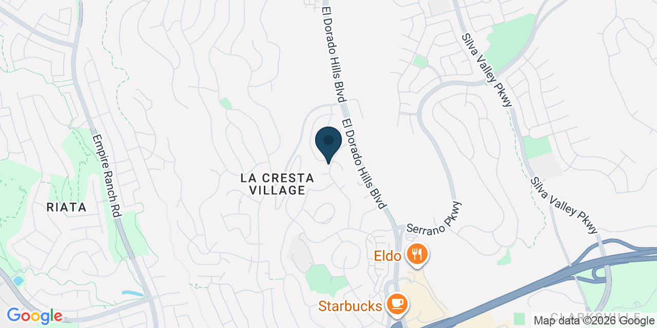 Map showing El Dorado Hills, El Dorado County, CA