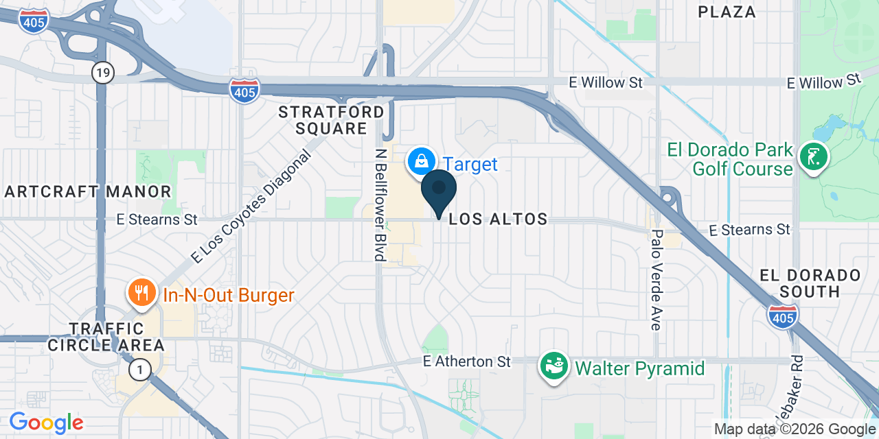 Map showing Long Beach, Los Angeles County, CA