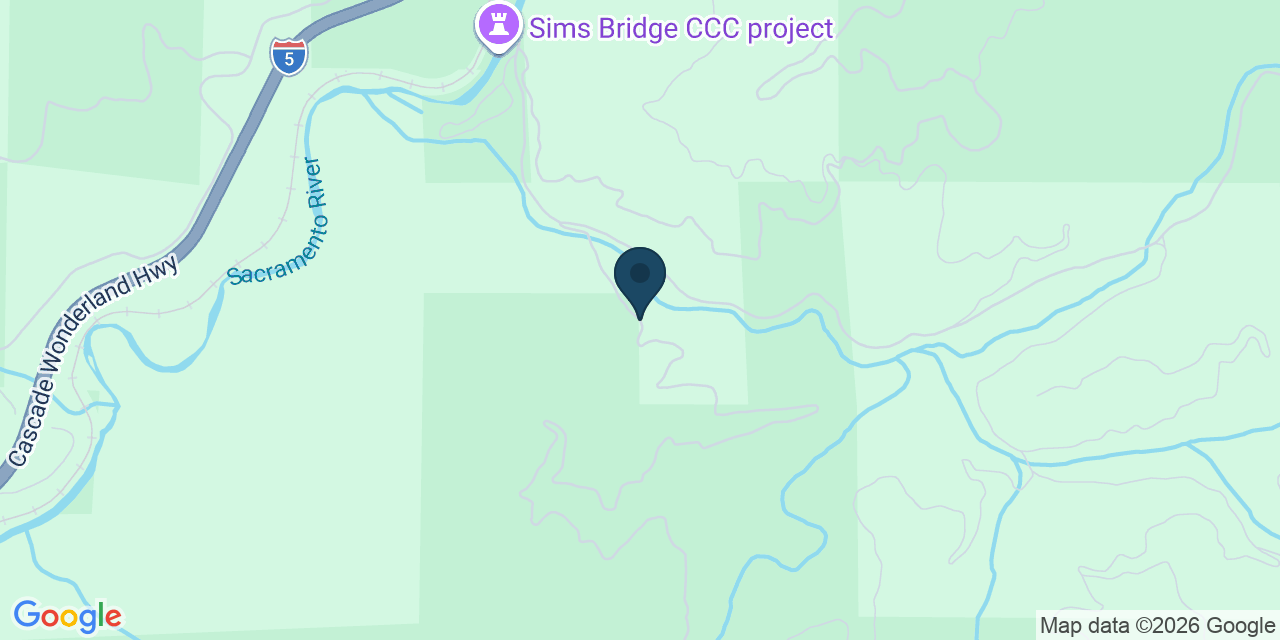 Map showing Shasta County, CA