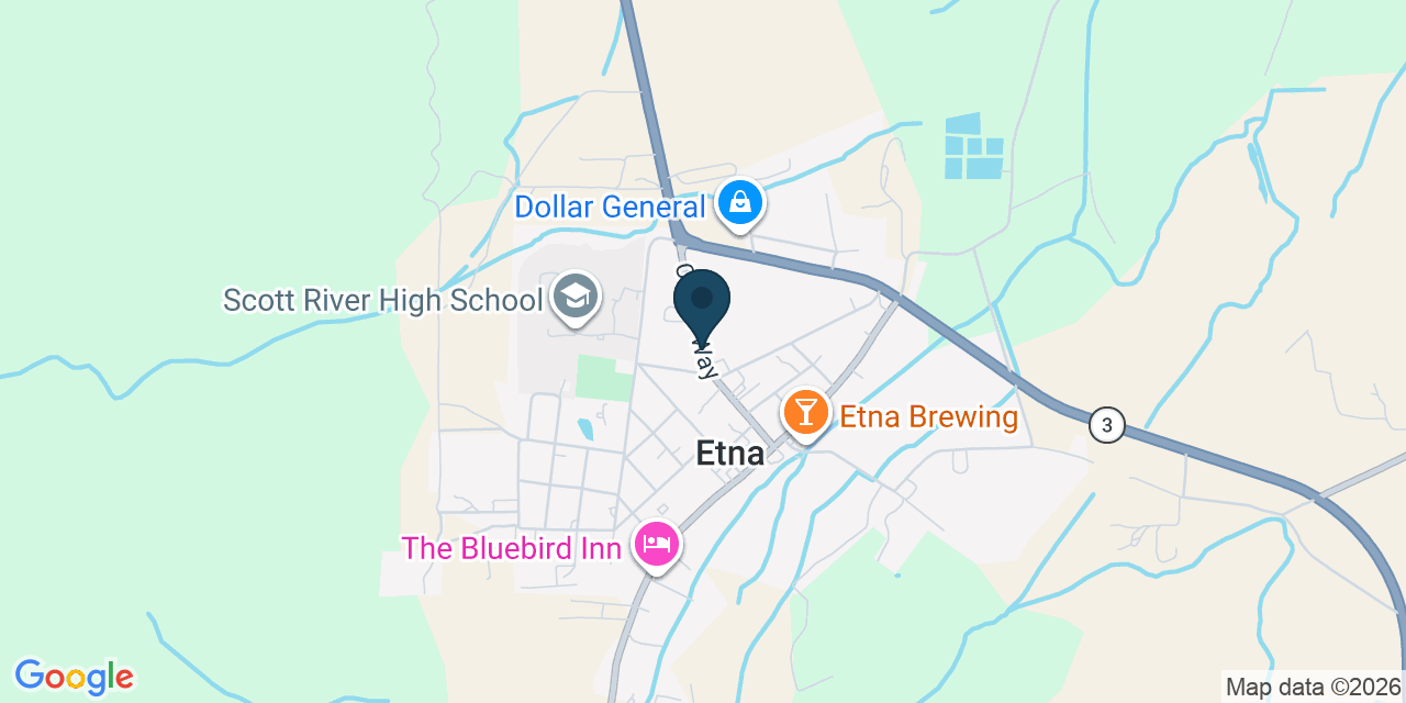 Map showing Etna, Siskiyou County, CA