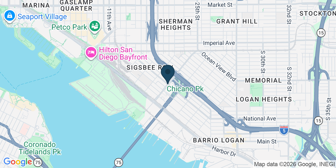 Map showing San Diego, San Diego County, CA