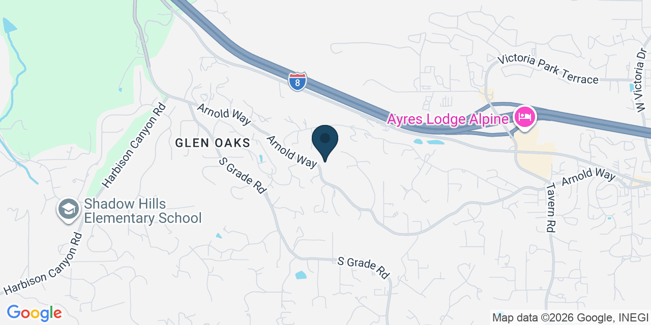Map showing Alpine, San Diego County, CA