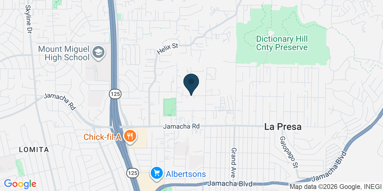 Map showing La Presa, San Diego County, CA