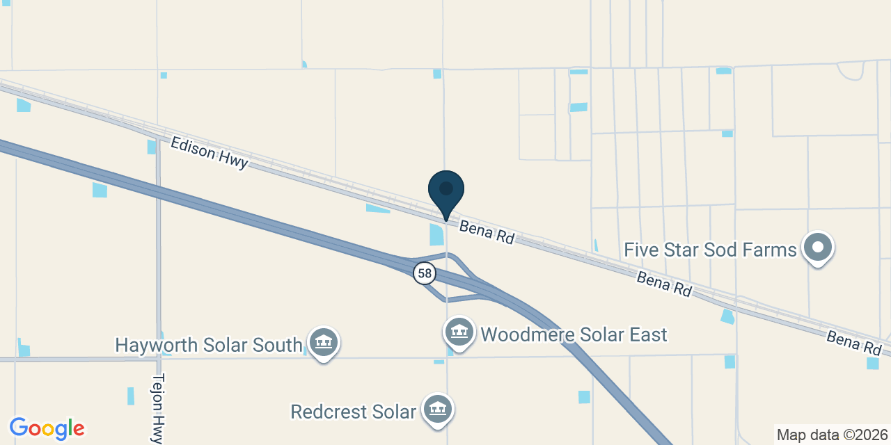 Map showing Kern County, CA