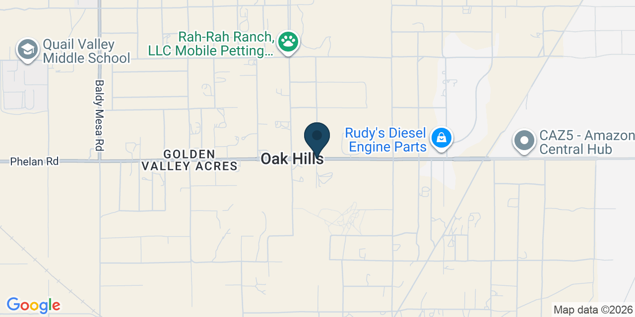 Map showing Hesperia, San Bernardino County, CA