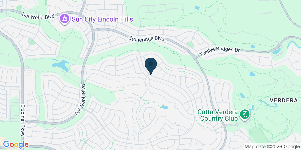 Map showing Lincoln, Placer County, CA