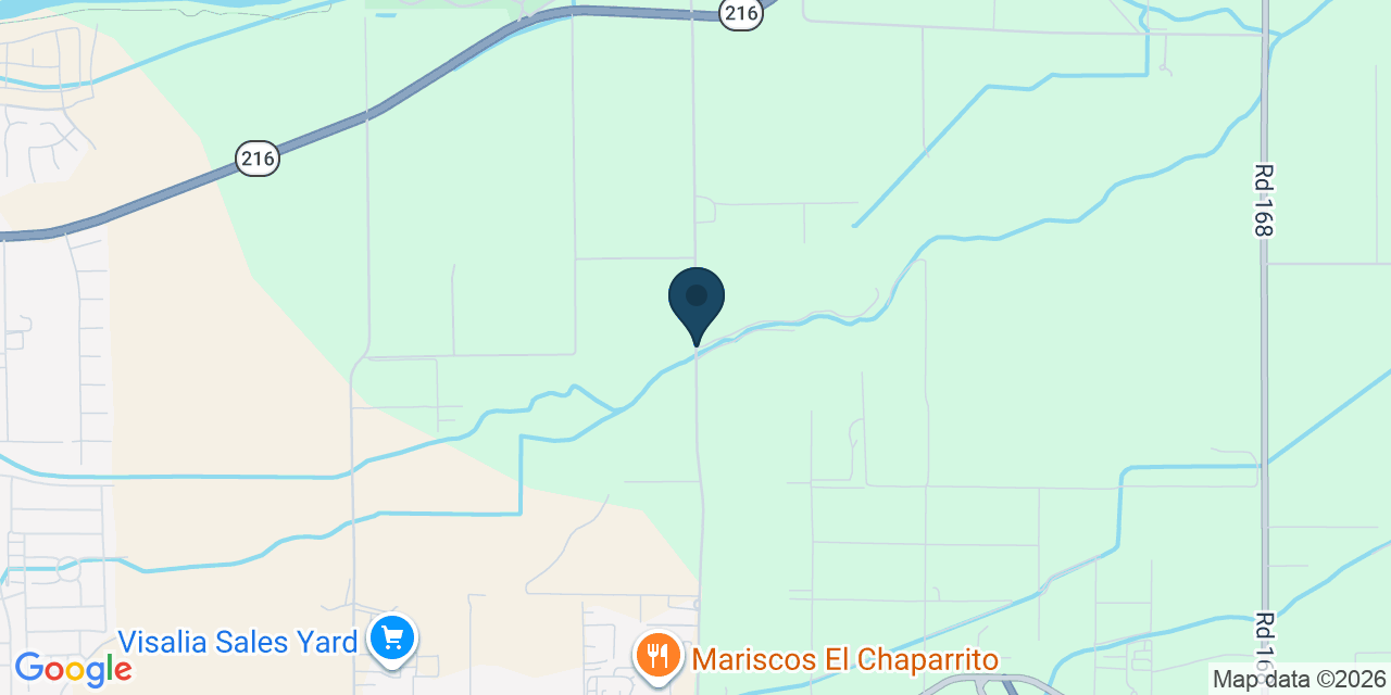 Map showing Tulare County, CA