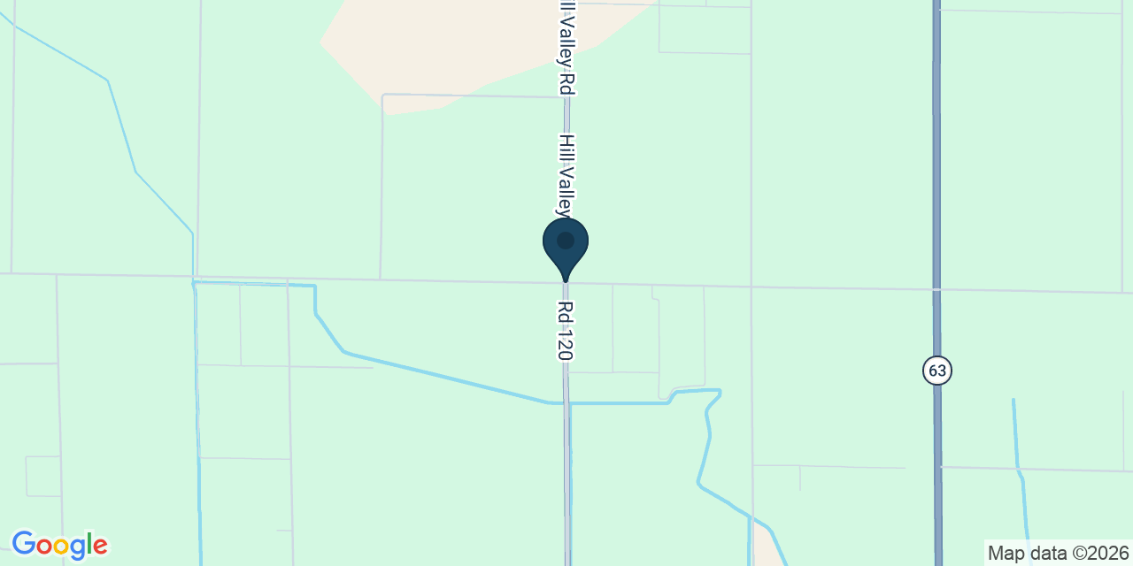 Map showing Tulare County, CA