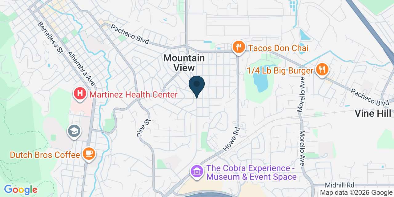 Map showing Mountain View, Contra Costa County, CA
