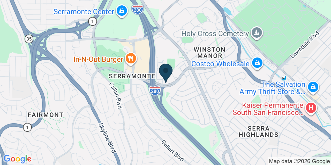 Map showing Daly City, San Mateo County, CA