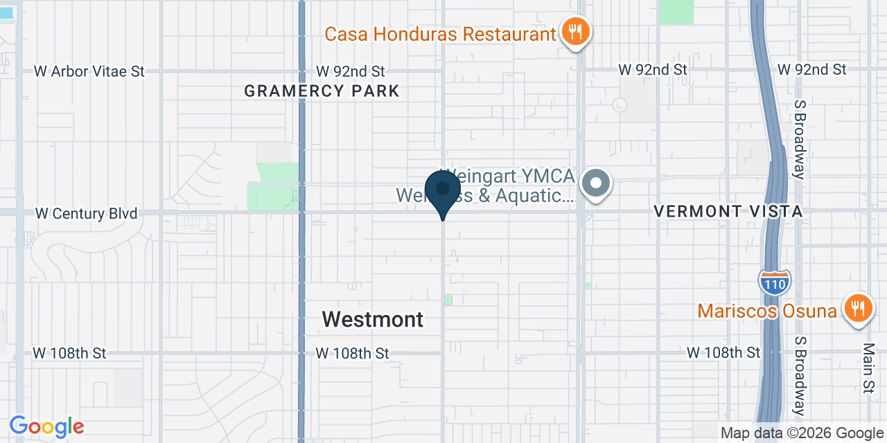 Map showing Westmont, Los Angeles County, CA