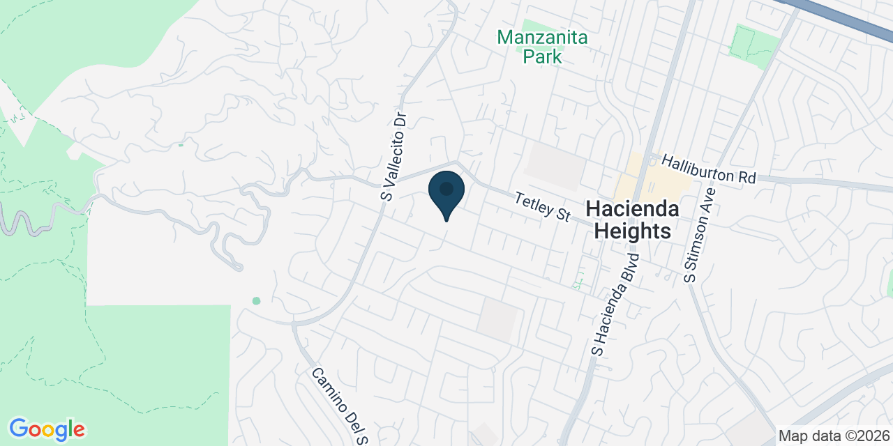 Map showing Hacienda Heights, Los Angeles County, CA