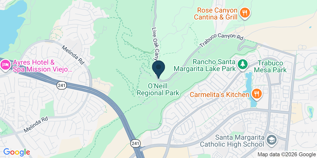 Map showing Orange County, CA