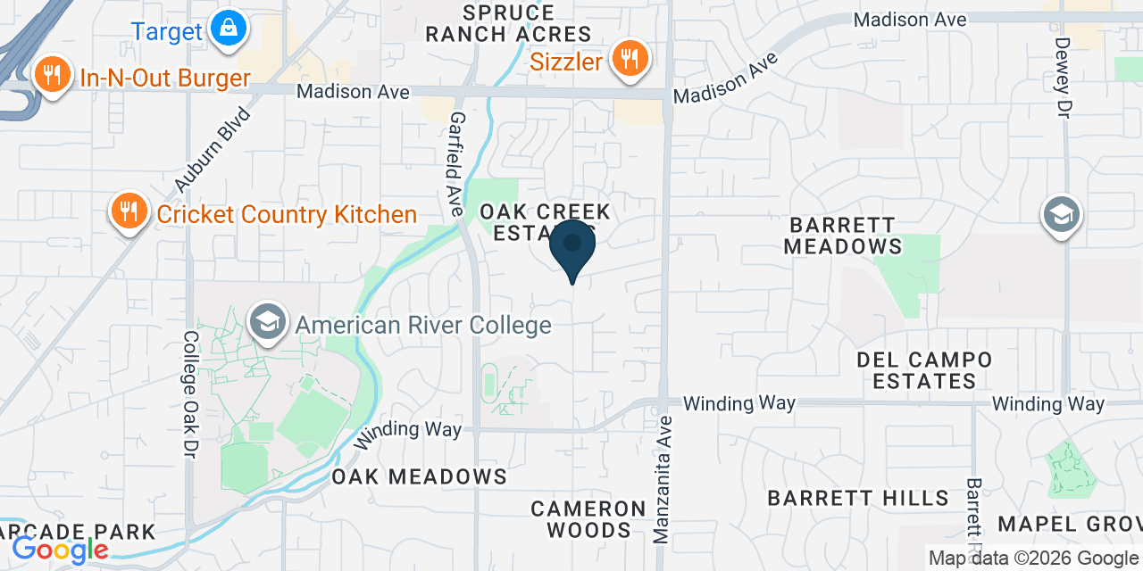 Map showing Carmichael, Sacramento County, CA