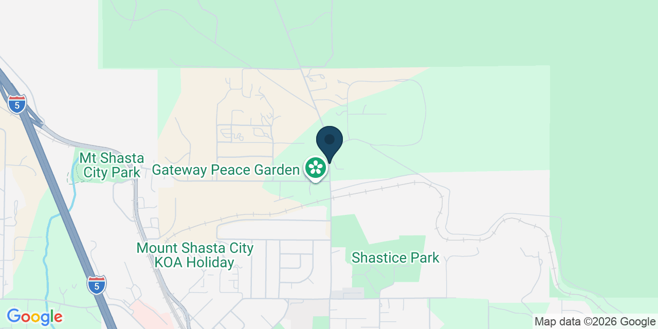 Map showing Mount Shasta, Siskiyou County, CA