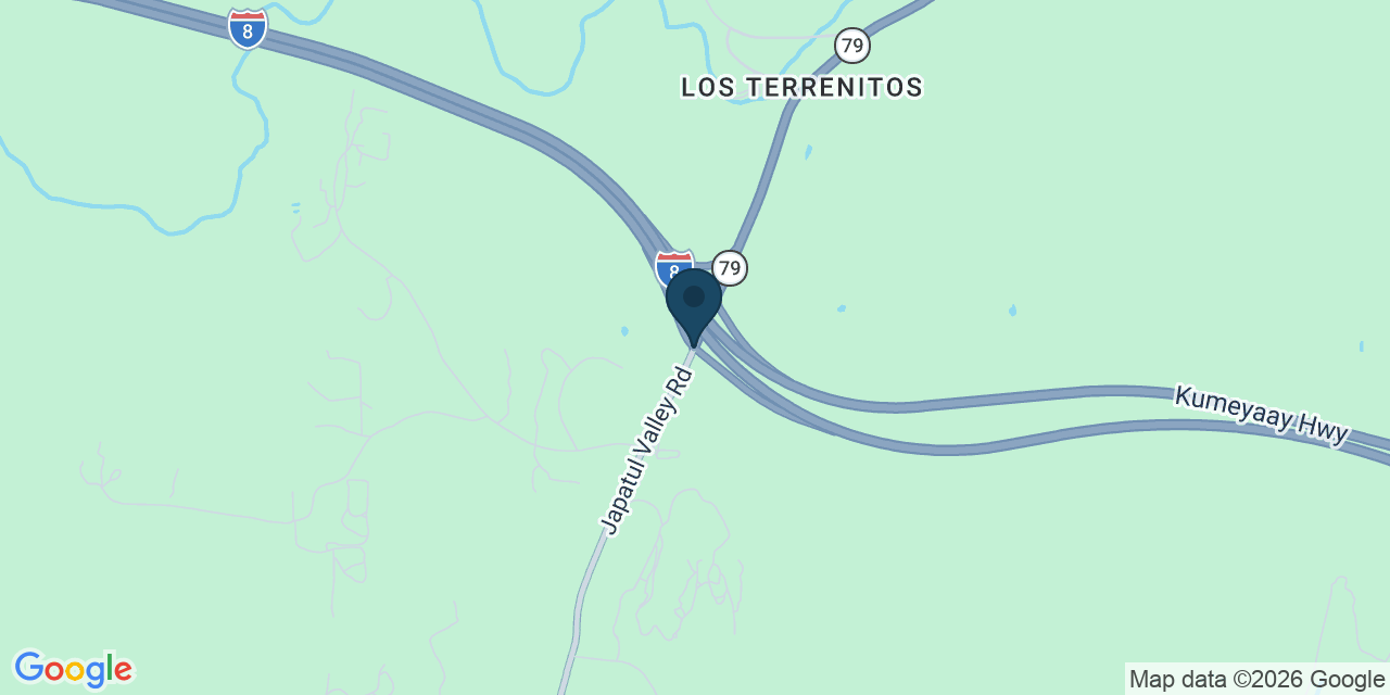 Map showing San Diego County, CA