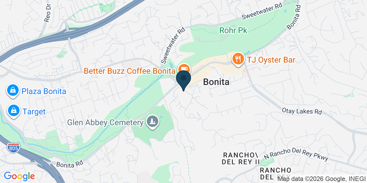 Map showing Bonita, San Diego County, CA