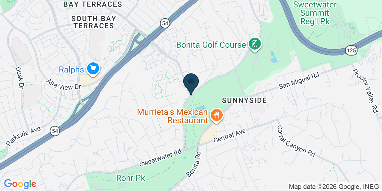 Map showing Bonita, San Diego County, CA