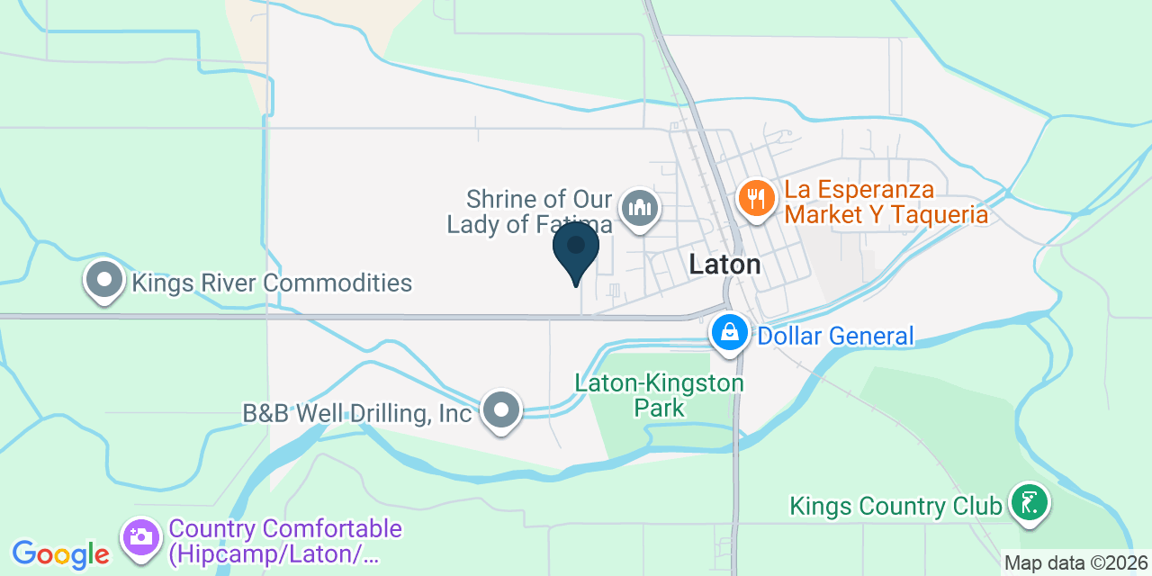 Map showing Laton, Fresno County, CA
