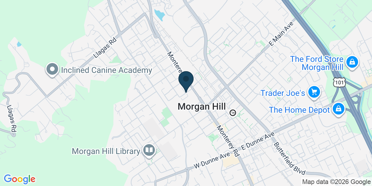 Map showing Morgan Hill, Santa Clara County, CA