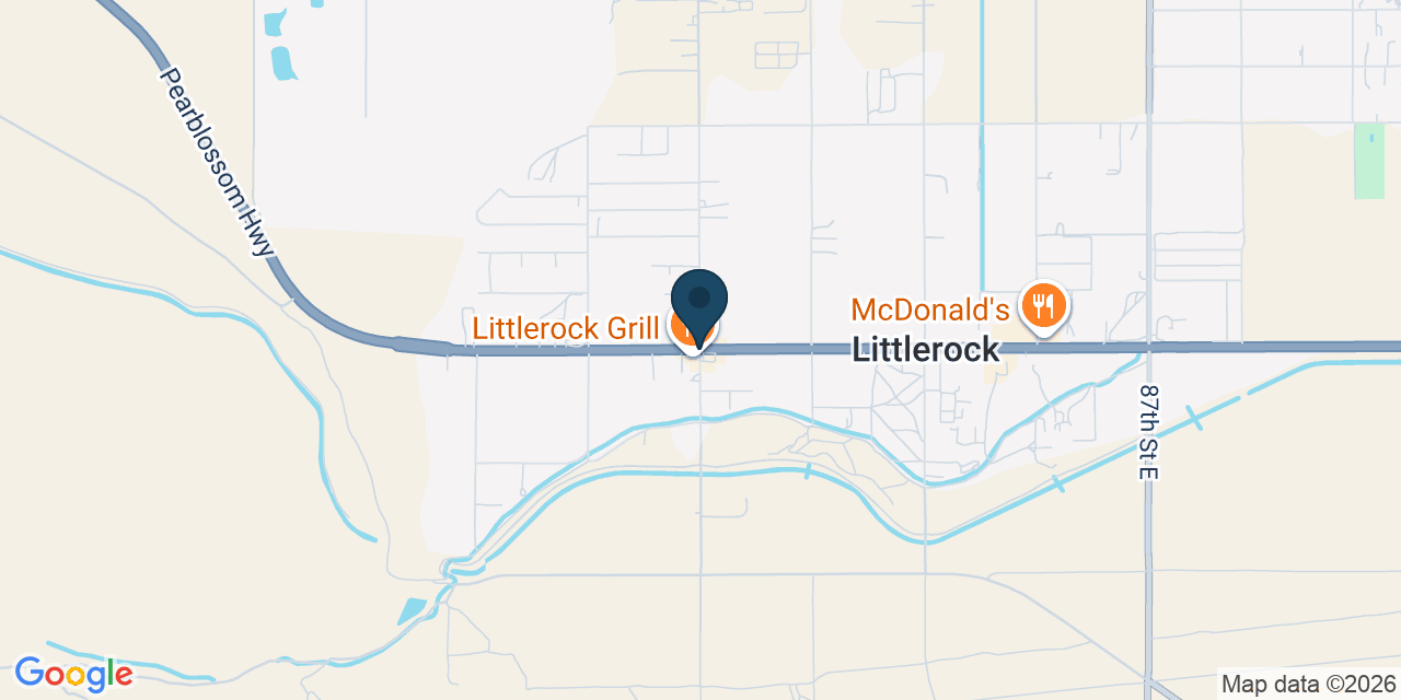 Map showing Littlerock, Los Angeles County, CA