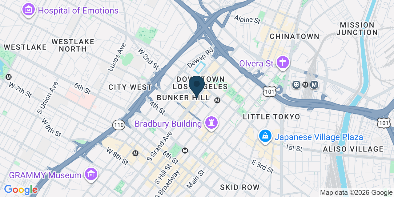 Map showing Los Angeles, Los Angeles County, CA
