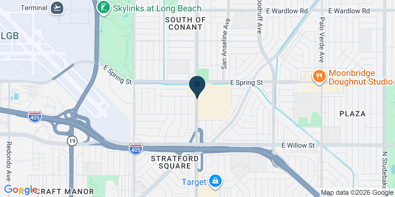 Map showing Long Beach, Los Angeles County, CA