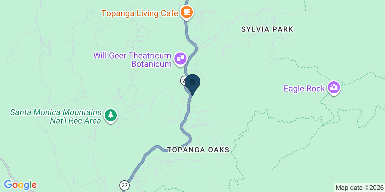 Map showing Topanga, Los Angeles County, CA