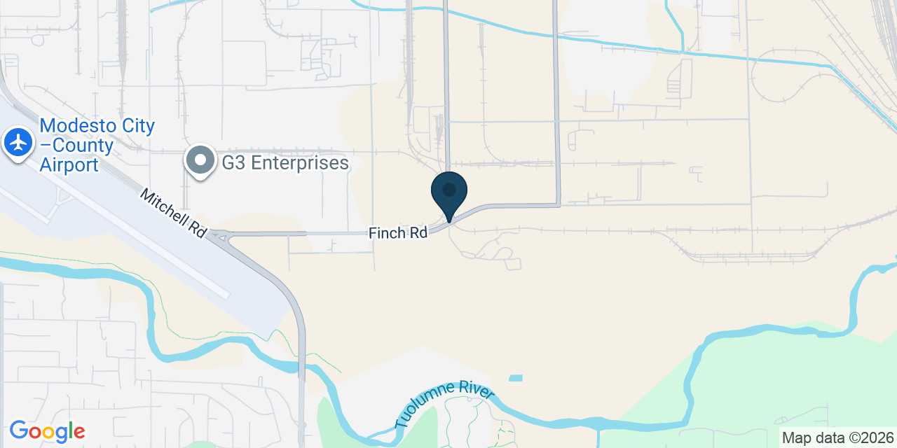 Map showing Stanislaus County, CA
