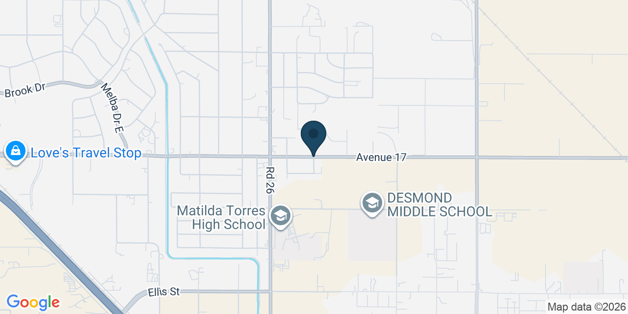 Map showing Madera Acres, Madera County, CA